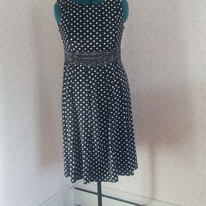 Dressbarn Polka Dot Dress Misses 12